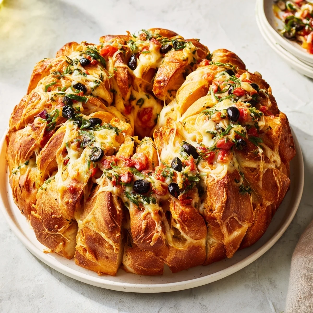 Savory Herb Cheese Olive Wreath