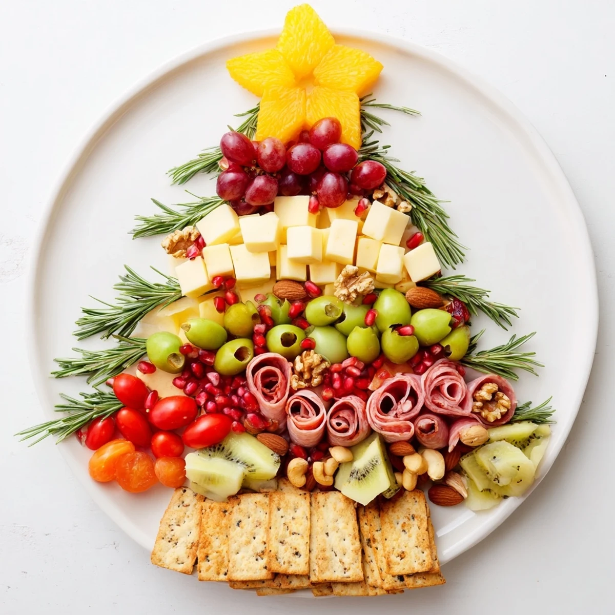 Imagine the Festive Holiday Tree Appetizer Platter, overflowing with tempting cheeses, charcuterie, and fresh garnishes.