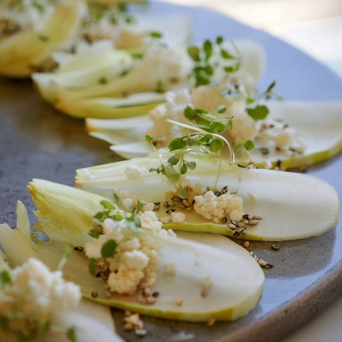The chilled, elegant Tundra Trek appetizer boasts crisp vegetables, a perfect, light salad.