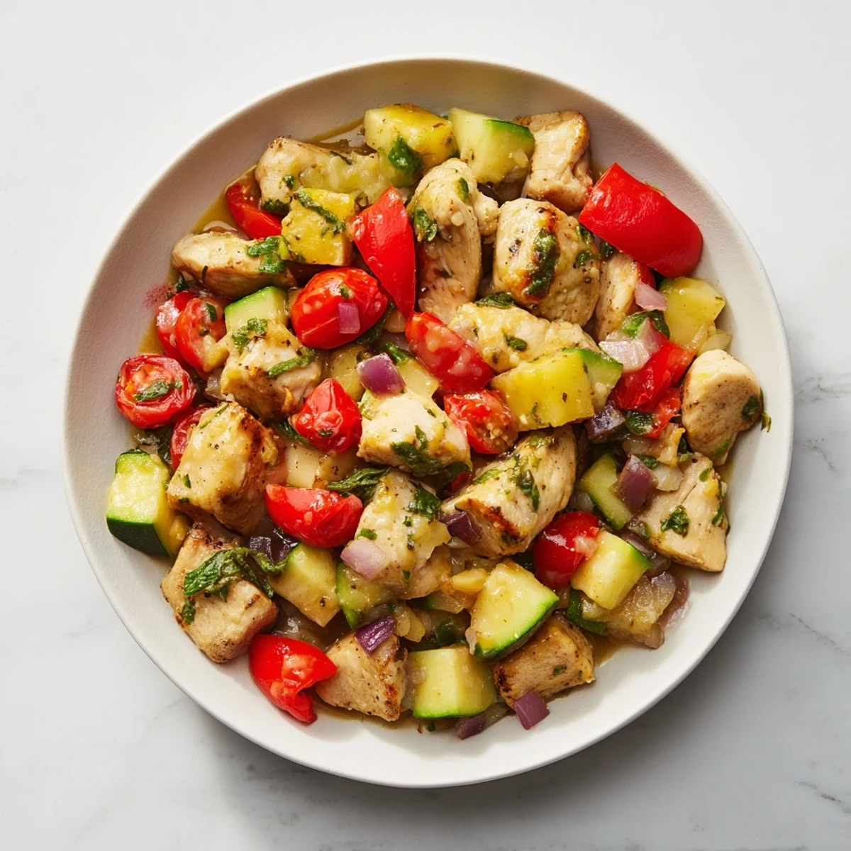 Beautiful, light-filled photo of a chilled Cucumber and Chicken Clean Shaker, perfect for a healthy meal.