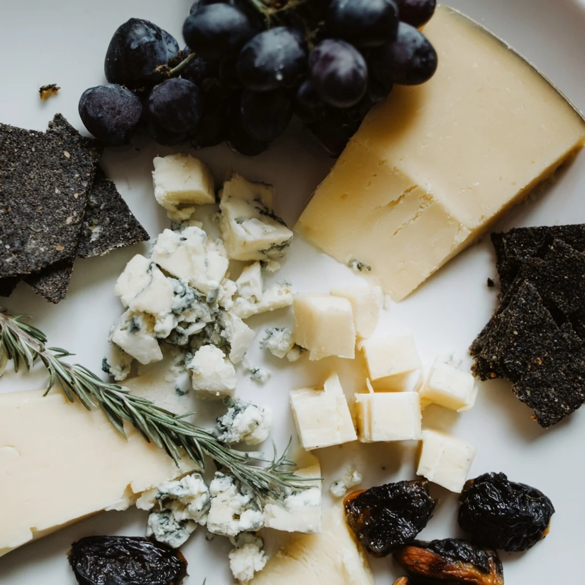 Crescent Moon & Stars Cheese Board: a beautiful arrangement of cheeses, crackers, and fruits, ready to serve and enjoy.