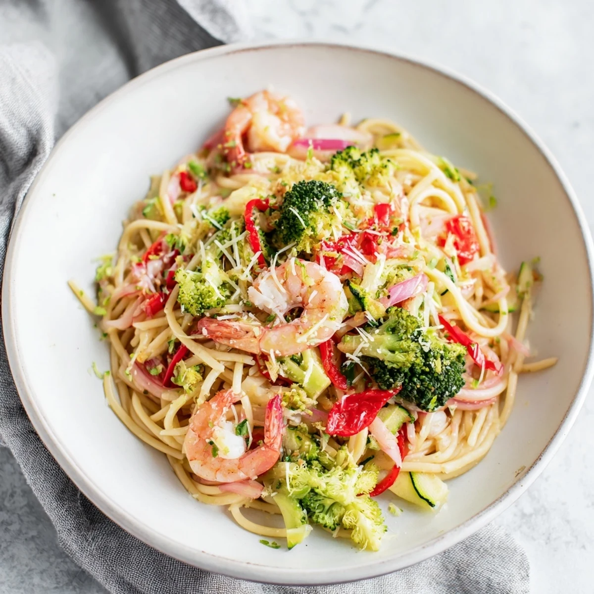 Ditalini with Air-Fried Veggies