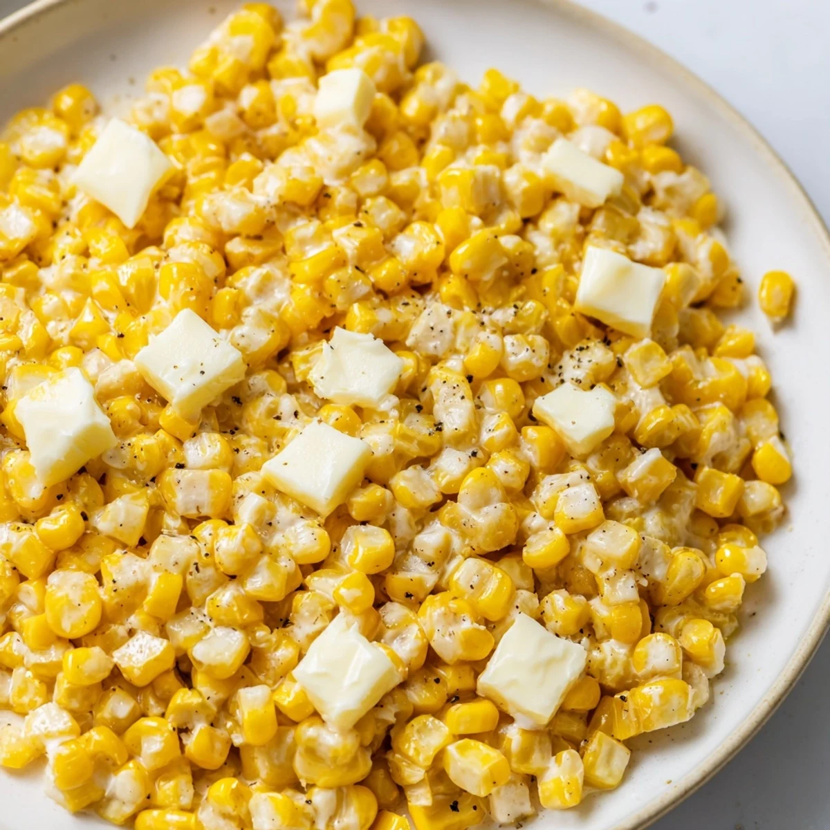 Creamy Honey Butter Skillet Corn, a delicious side dish with caramelized corn kernels and a rich flavor.