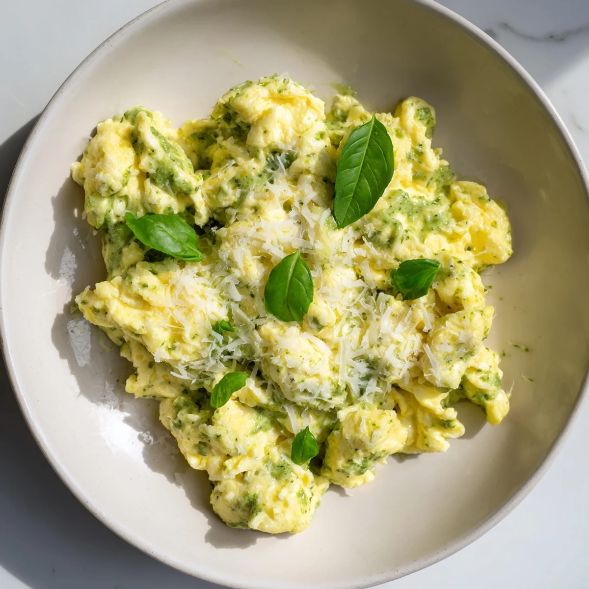 Pesto Cottage Cheese Eggs