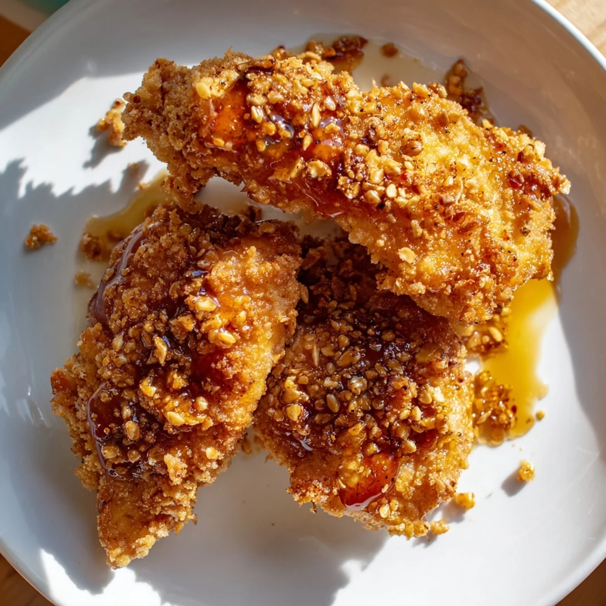 Imagine savoring these perfectly fried Hot Honey Crispy Chicken Thighs with a sweet and fiery honey drizzle.