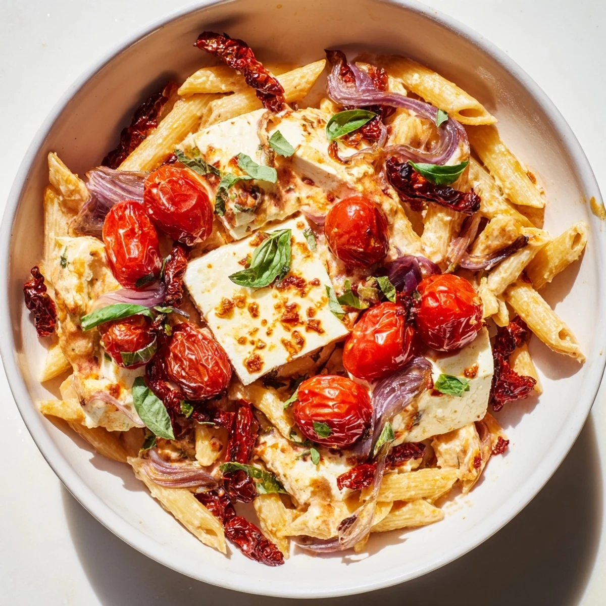 Baked Feta Pasta Tomatoes