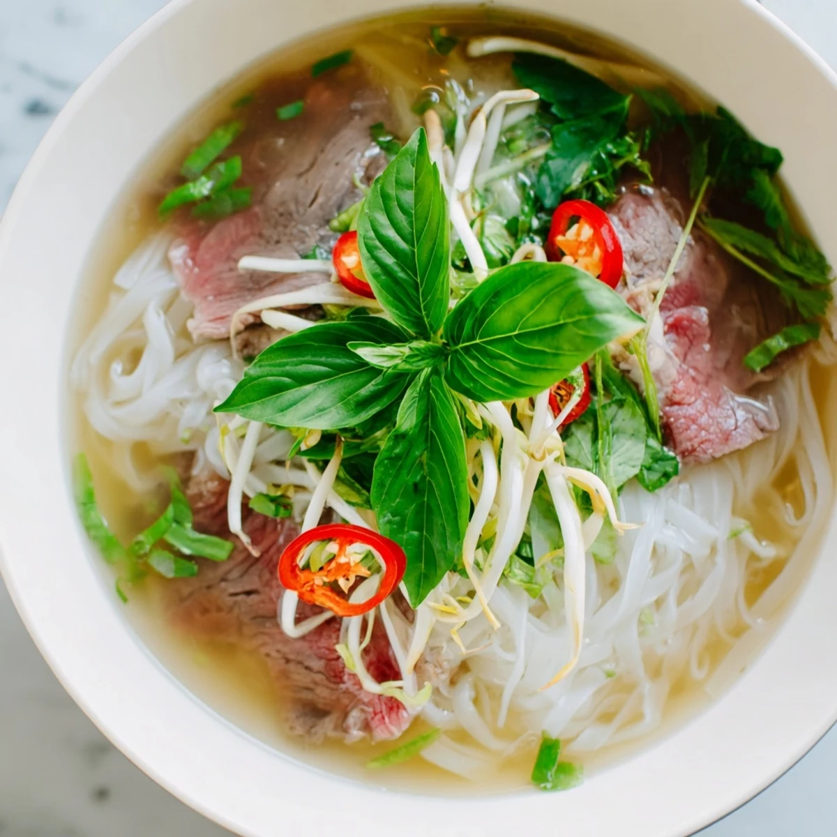 Fragrant Vietnamese Pho Express, a quick meal featuring thinly sliced beef and aromatic spices.