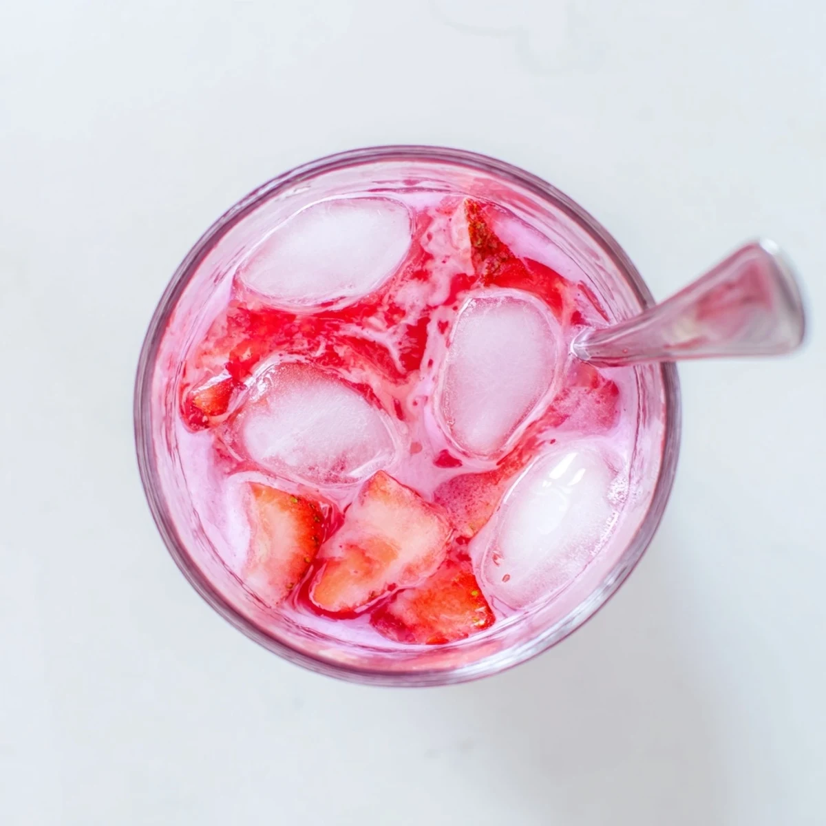 Creamy Refresher Copycat Pink Drink made with coconut milk and strawberry syrup for a tropical sip.