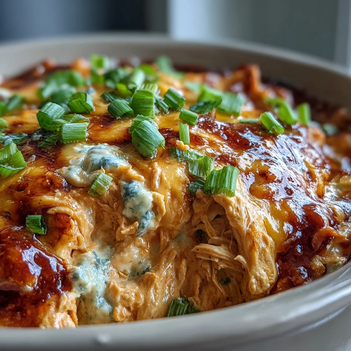Creamy Crock Pot Buffalo Chicken Dip paired with tortilla chips and carrot sticks, perfect for party snacking.