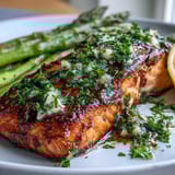 Garlic Butter Salmon with Asparagus