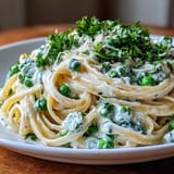 Ricotta Lemon Linguine Peas