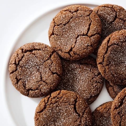Warm, spiced chewy soft molasses cookies, crackled and glistening with sugar, baked to perfection.