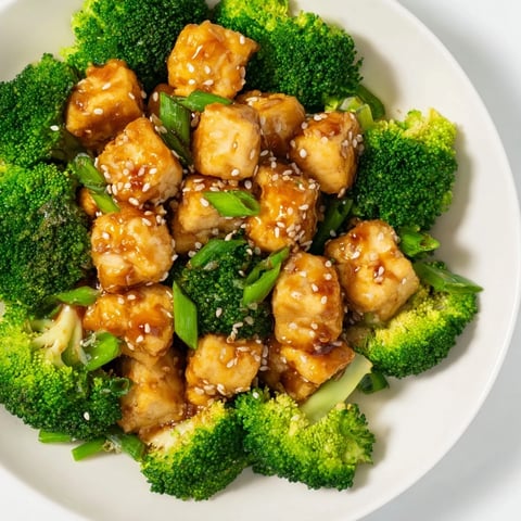 Golden sesame tofu & broccoli sheet pan, a delicious, easy, flavorful vegan dinner.