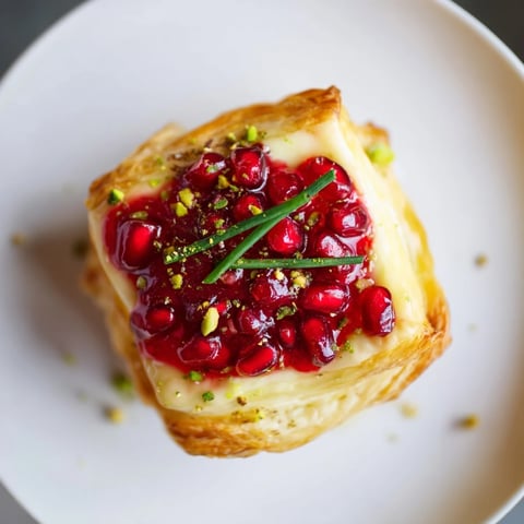 Golden puff pastry bases hold warm, melted Brie in these savory Fireworks Brie Tartlets, ready to enjoy.