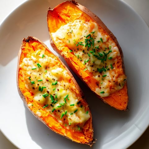 Golden, bubbly Sweet Potato & Cheese Whole Roast, ready to enjoy like a delicious vegetarian sandwich.