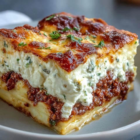 Homemade Worlds Best Lasagna with golden bubbling cheese, fresh basil, and marinara sauce ready to serve.