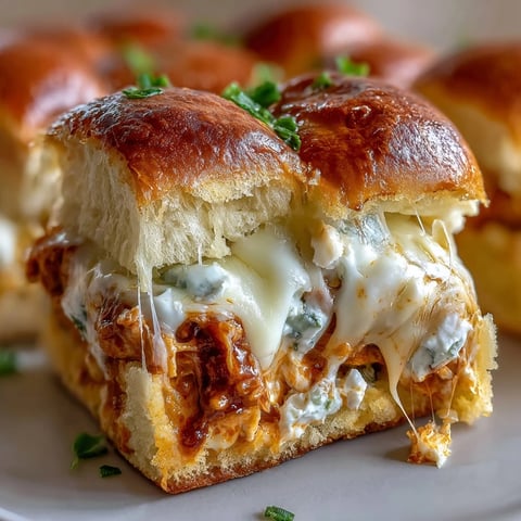 Freshly baked Pizza Dip Sliders with melted cheddar and mozzarella bubbling over golden Hawaiian rolls.