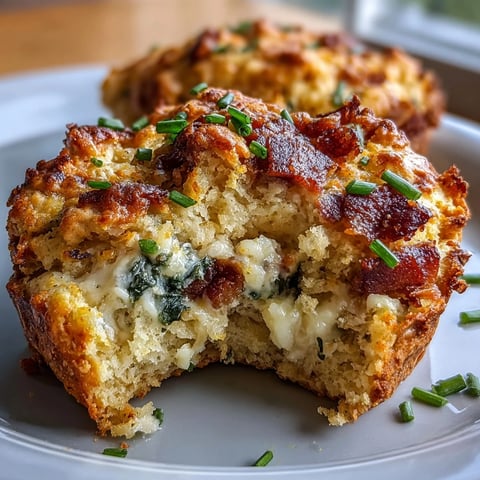 Hearty breakfast protein biscuits loaded with ham, cheese, and spinach for a savory, filling start to the day.
