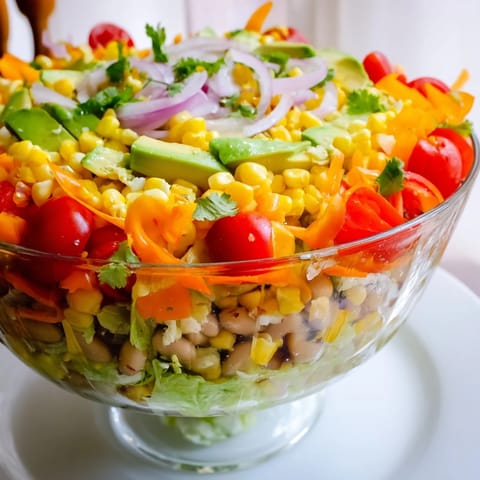 Imagine the Southwest Sunset Palette, a flavorful layered salad ready to eat with Tex-Mex flavors.