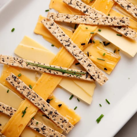 The Garden Gate Lattice appetizer: a beautiful cheese and cracker arrangement for elegant entertaining.