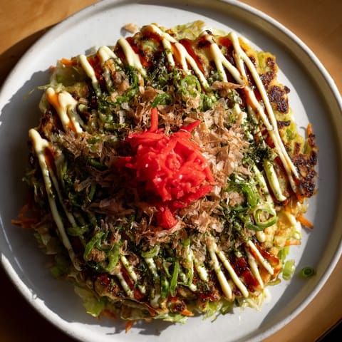 Japanese savory okonomiyaki