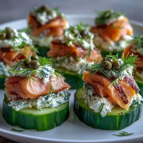 Keto Smoked Salmon Cucumber Bites
