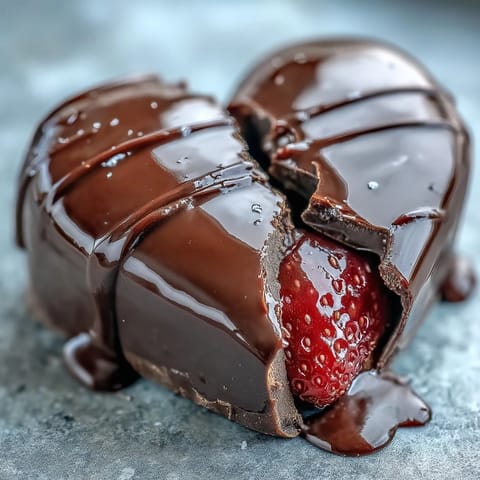 Breakable Chocolate Heart Strawberries
