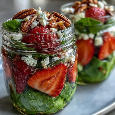 Strawberry Spinach Mason Jar