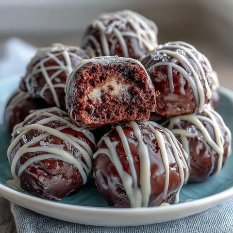 Baseball-themed brownie bites topped with white icing laces, perfect for game day parties and sports celebrations.