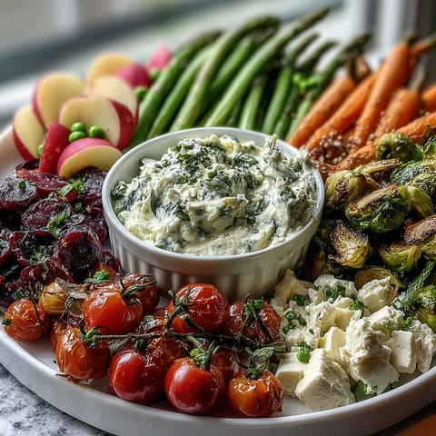 Spring Food Board Radishes Peas