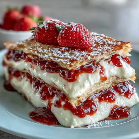 Strawberry Crepe Cake Delight