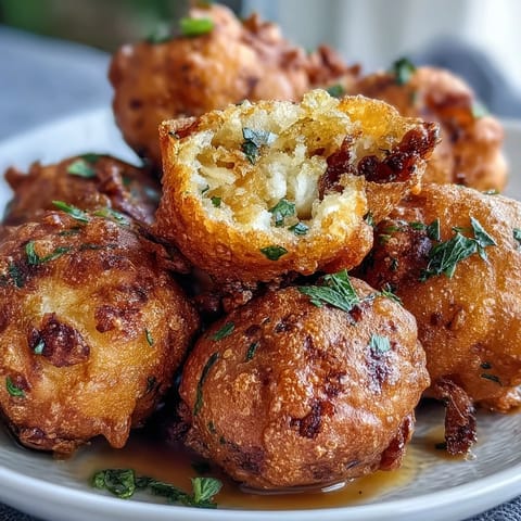 Golden dandelion flower fritters with crispy batter served alongside a creamy herb dipping sauce for a delightful appetizer.  