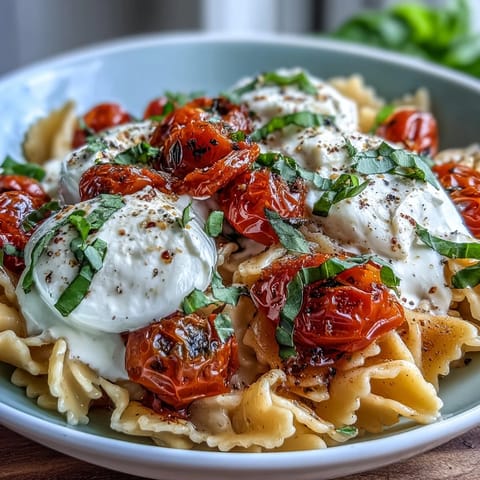 Caprese Pasta Burrata Tomatoes