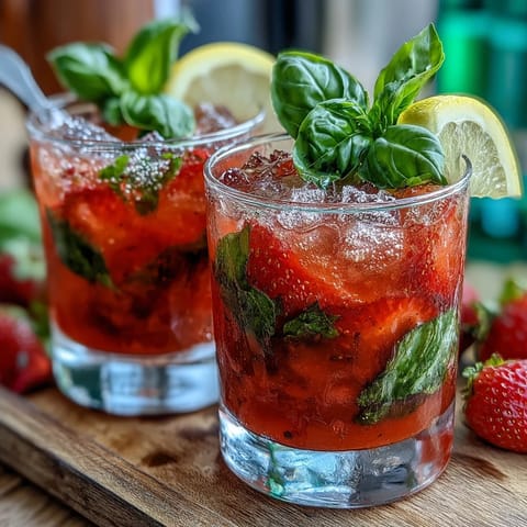 Strawberry Basil Mocktail