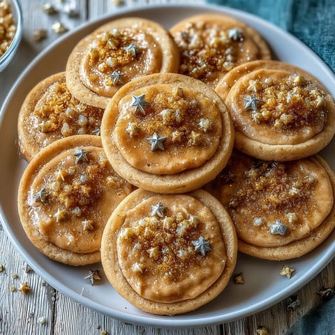 Buttery Gemini Zodiac Cookies adorned with shimmering star royal icing, baked golden brown.
