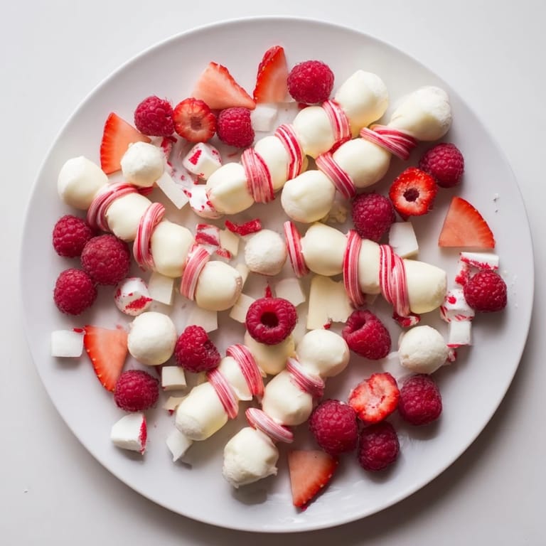 Get ready for the holidays with this Festive Red and White Candy Cane Snack Board, overflowing with delicious snacks.