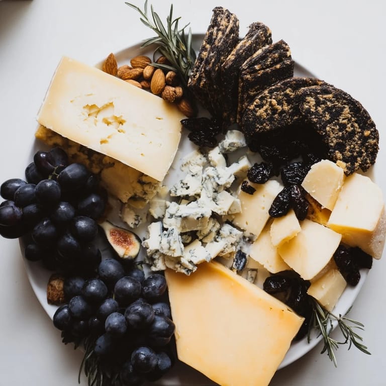 Eye-catching Crescent Moon & Stars Cheese Board with crackers and cheese, perfect for a visually stunning appetizer.