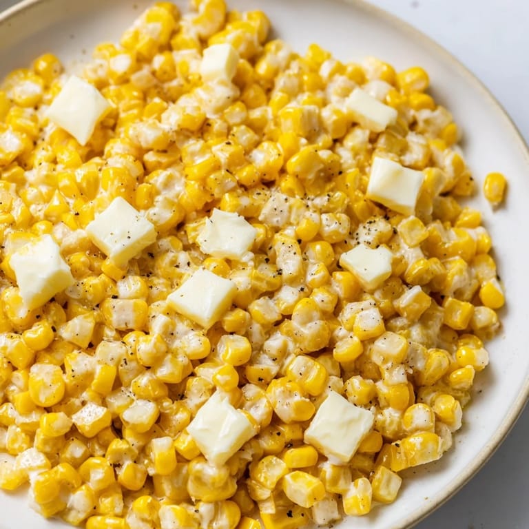 Creamy Honey Butter Skillet Corn, a delicious side dish with caramelized corn kernels and a rich flavor.