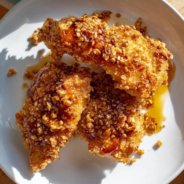 Imagine savoring these perfectly fried Hot Honey Crispy Chicken Thighs with a sweet and fiery honey drizzle.