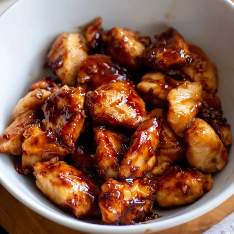Savory Asian-inspired Sweet Chili Chicken Bowl featuring juicy glazed chicken, crisp broccoli, and fluffy rice, ready for a quick and satisfying family dinner.