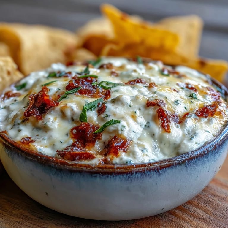 Warm, velvety Tex-Mex Queso Dip served from a slow cooker alongside a heaping bowl of crispy tortilla chips for dipping.