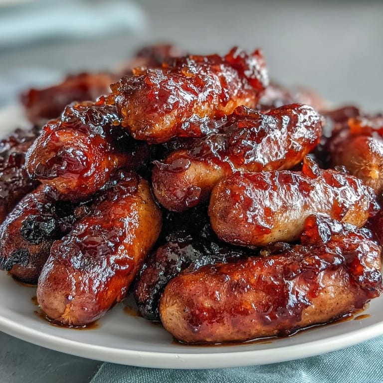Easy Crock Pot BBQ Cocktail Sausages paired with toothpicks and crisp pickles for the ultimate game-day snack.