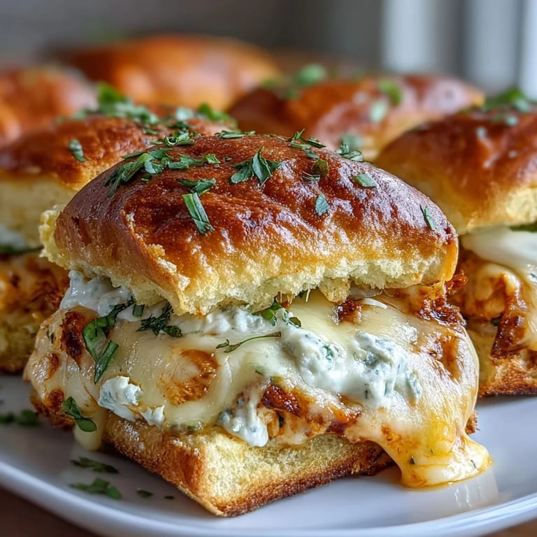 Twelve warm Pizza Dip Sliders arranged on a platter, ready for a game day party spread.