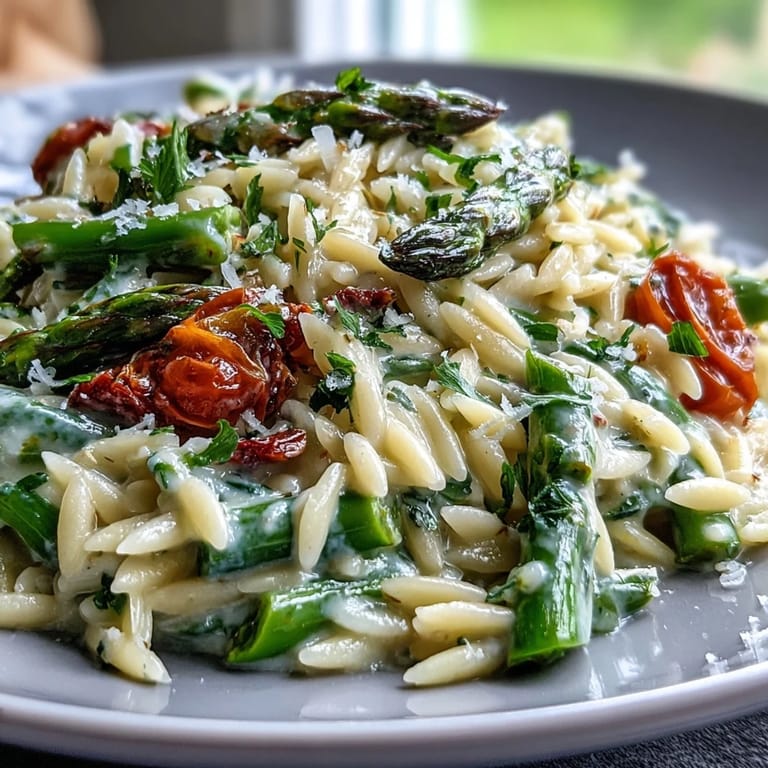 Bright Spring Orzo Primavera with lemon zest and parmesan, showcasing tender orzo and crisp vegetables.