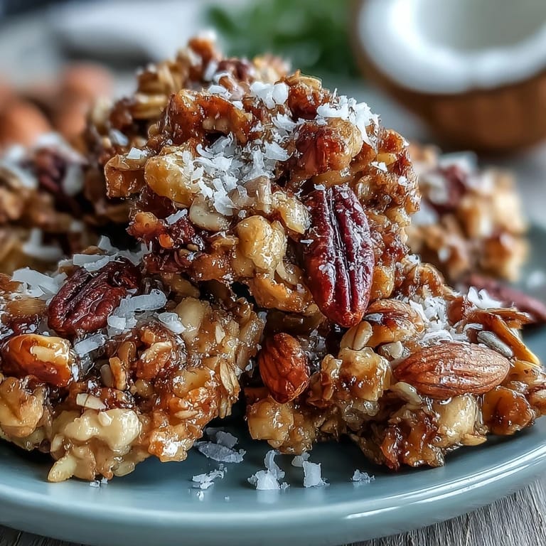 Golden-baked homemade granola clusters featuring oats, cinnamon, and sunflower seeds, ideal for topping yogurt or enjoying as a healthy on-the-go snack.