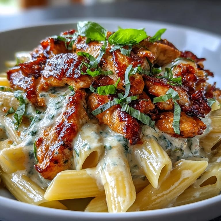 Viral Marry Me Chicken Pasta: golden chicken breasts atop linguine in rich, savory cream sauce.
