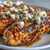 Microwave Corn on the Cob with Garlic Butter, golden and juicy, drizzled with melted savory garlic butter for a quick and flavorful side.
