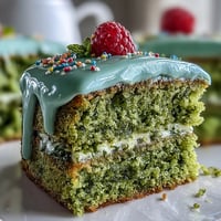 A colorful, festive mini matcha cake perfect for brunch celebrations, featuring soft layers and creamy vanilla frosting.